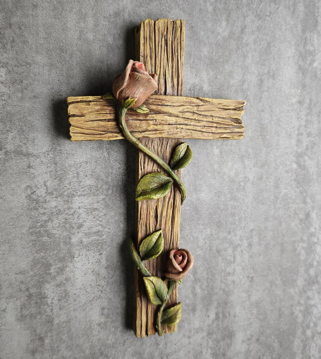 BC Home Decor 825 H Rose Cross Wall Decor