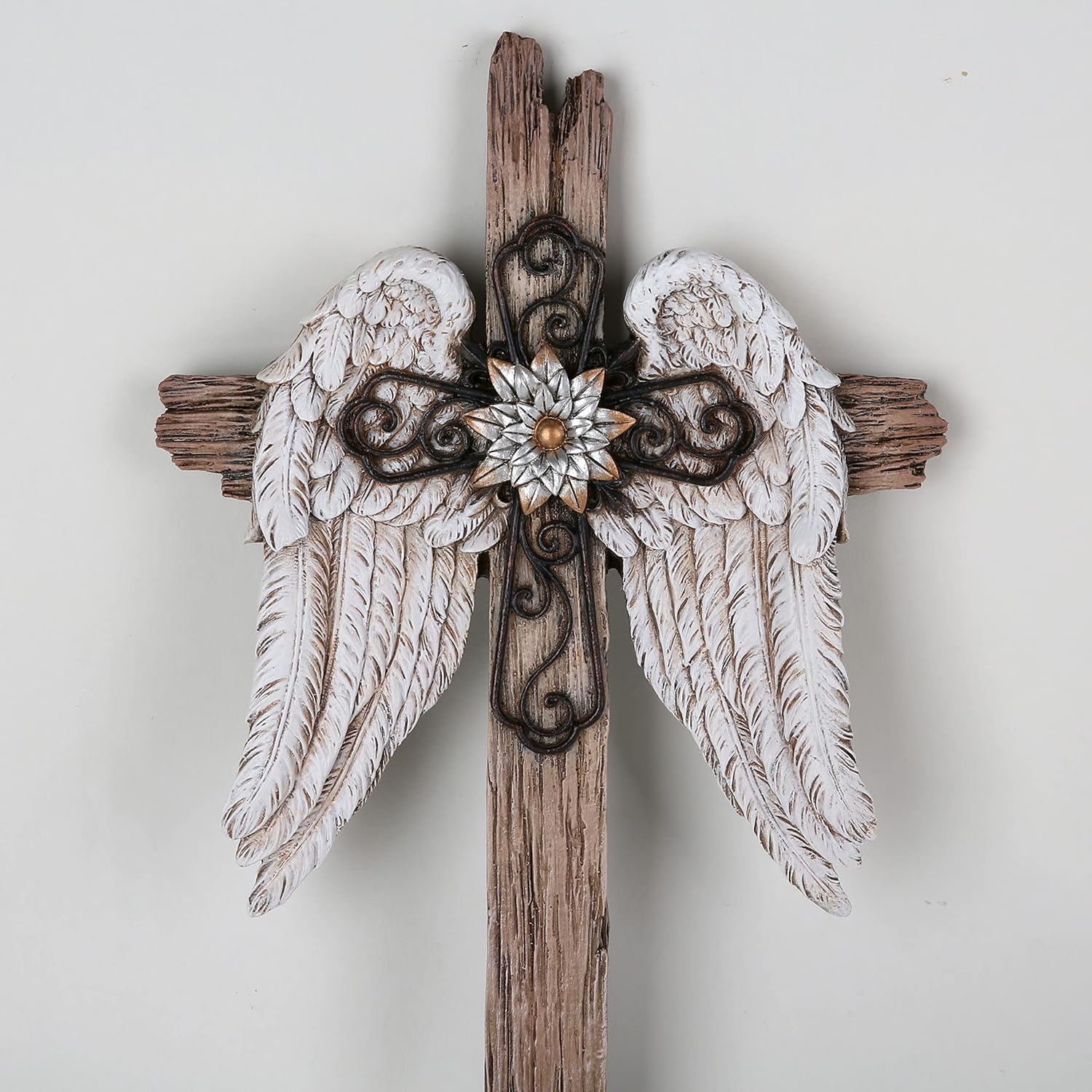 BC Home Decor Angel Wings Cross Wall Dcor
