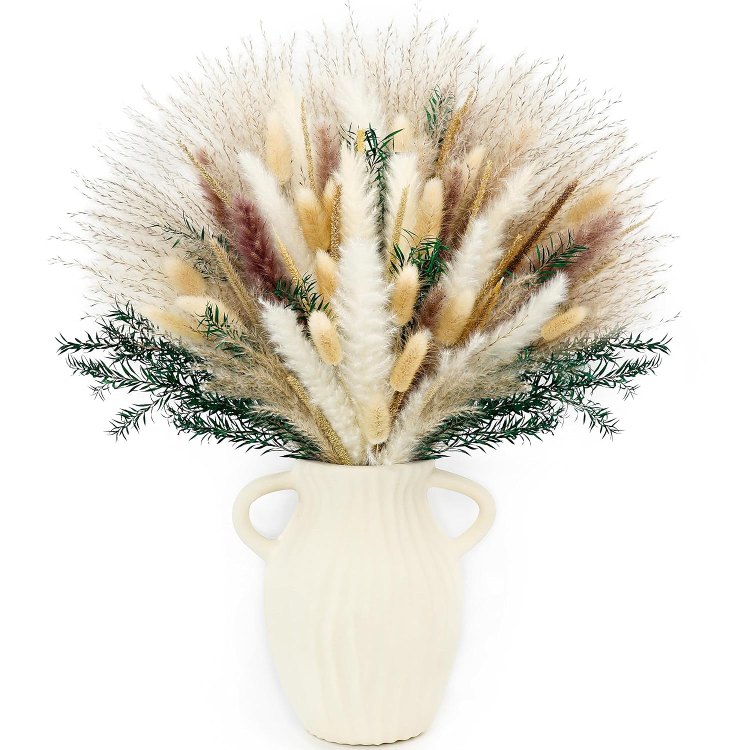 Dried Pampas Grass Bouquet 100 Stems Bohemian Decor Accent
