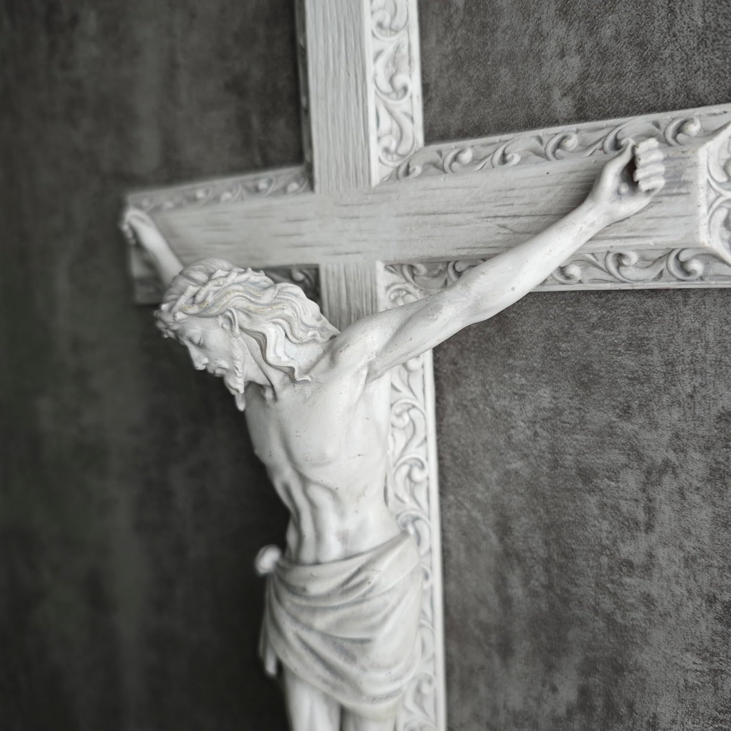 BC Catholic Crucifix Wall Cross 12 Inch Hand Painted