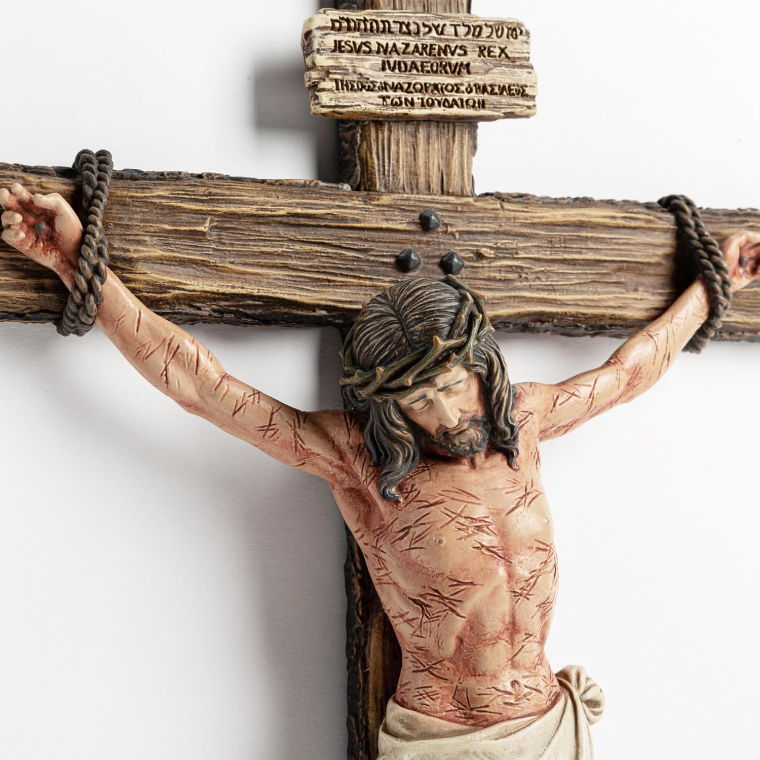 DevotedWalls 14 Inch Catholic Crucifix for Wall