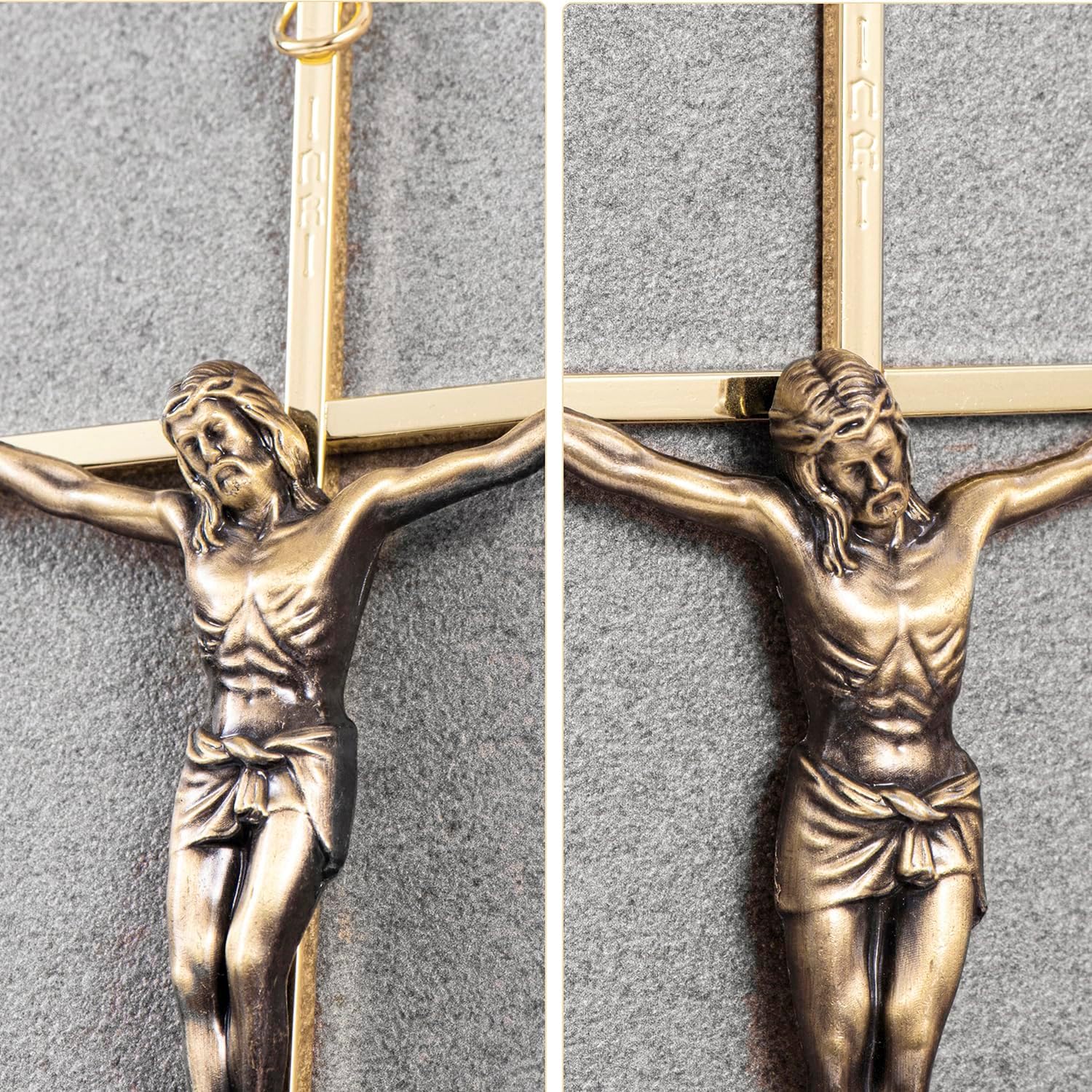 ACHIBANG 10 Inch Gold Crucifix Wall Cross