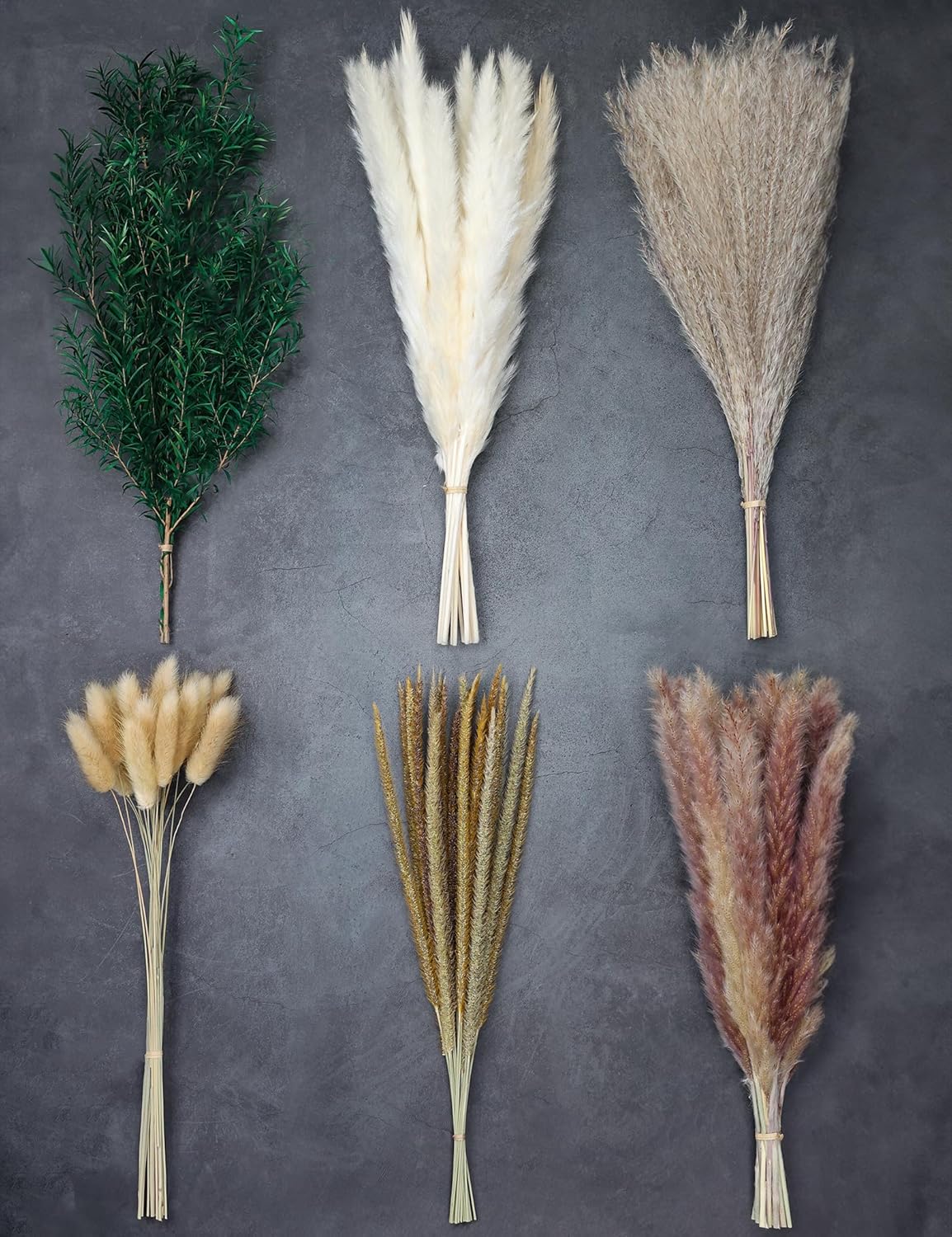 Dried Pampas Grass Bouquet 100 Stems Bohemian Decor Accent