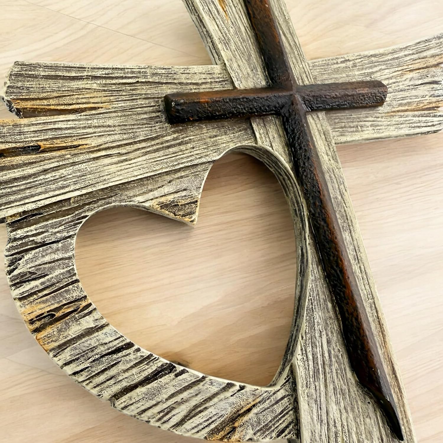 Top Brass One Love Rustic Wall Cross 12-Inch
