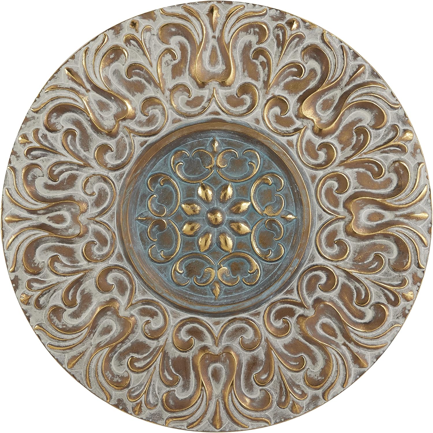 Deco 79 Gold Metal Wall Sculpture 32x2x32 Inch