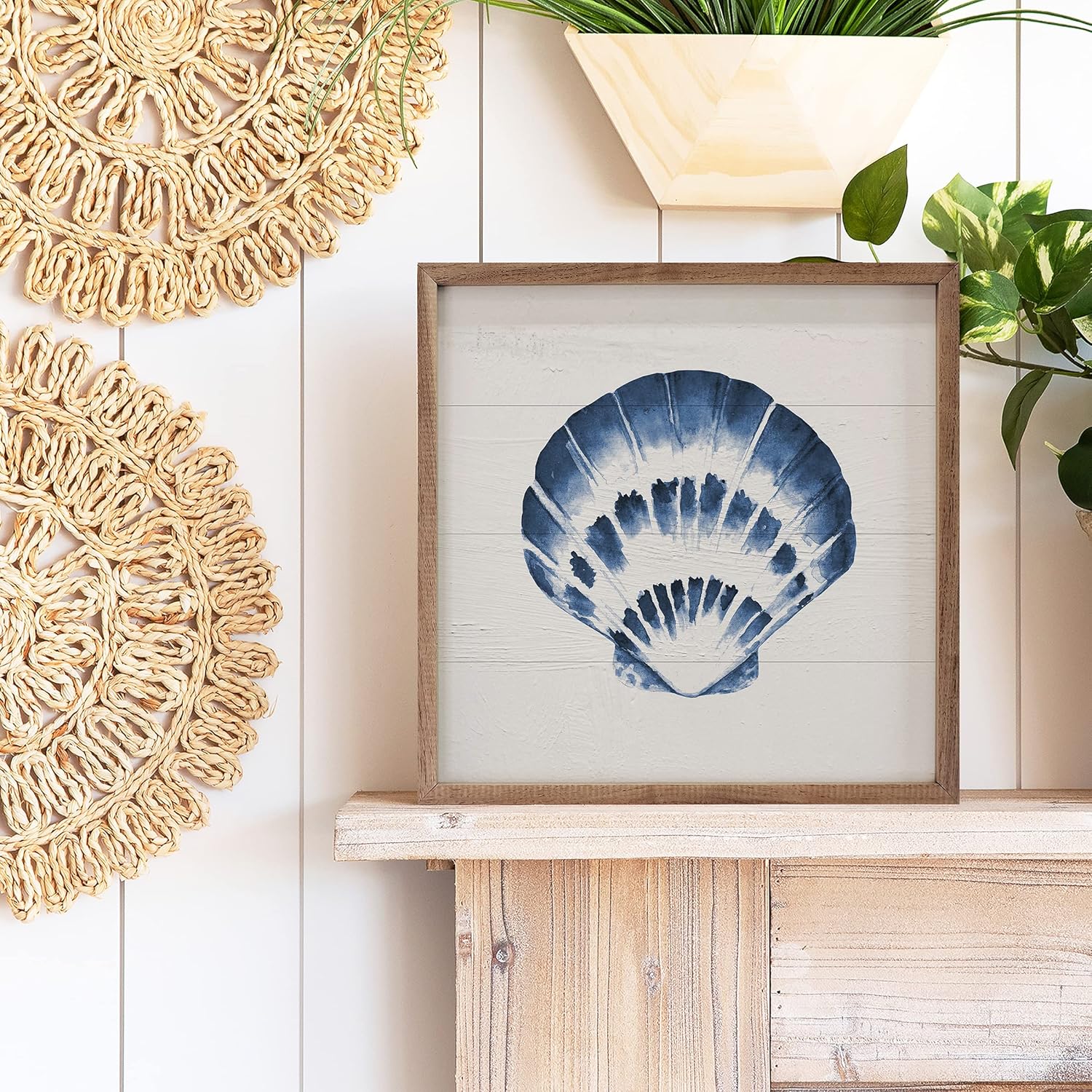 Blue Scallop Shell Wall Decor by Kendrick Home