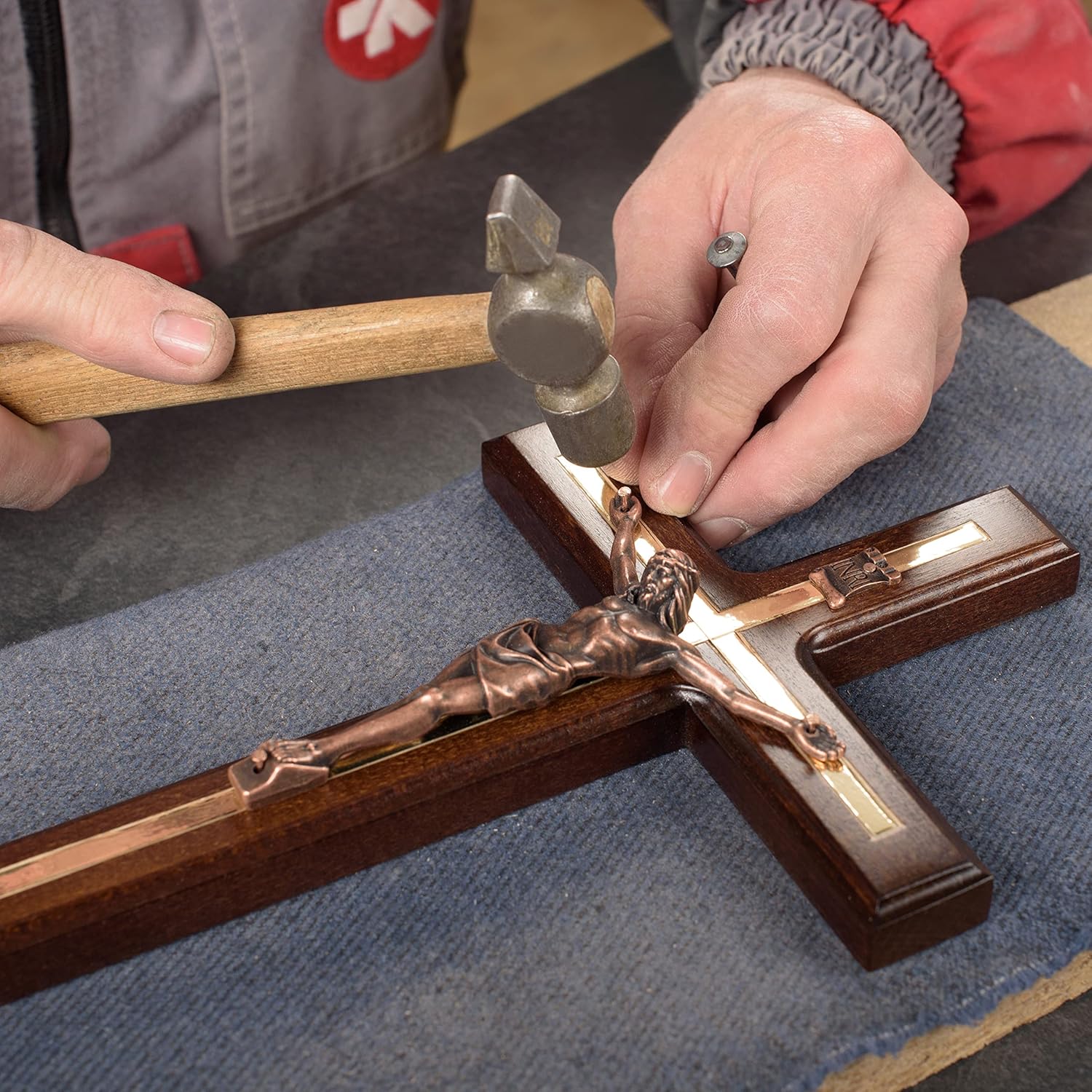 Asterom 12 Inch Handmade Wood Wall Cross