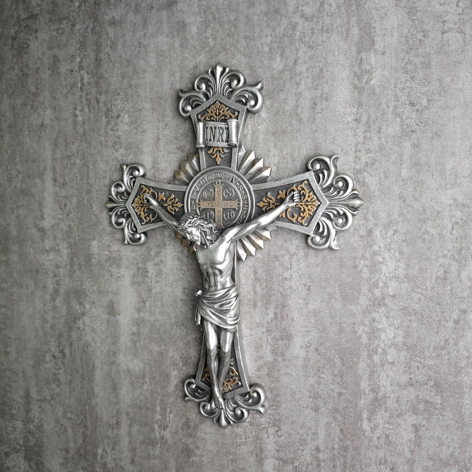 BC Catholic St Benedict Crucifix Wall Cross 12 Inch