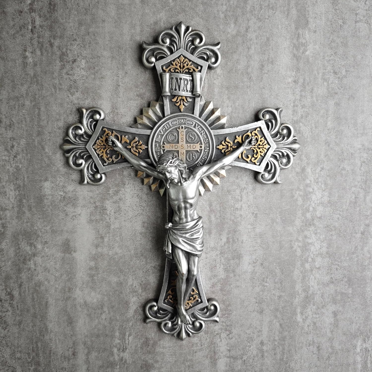 BC Catholic St Benedict Crucifix Wall Cross 12 Inch