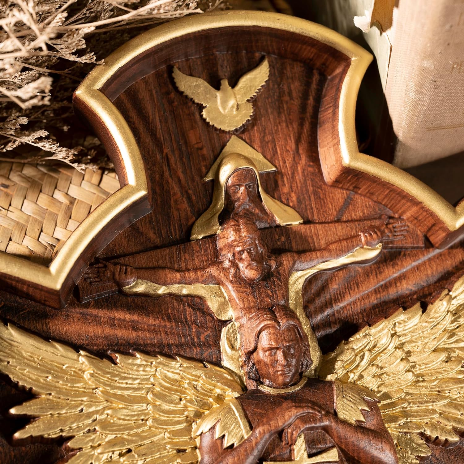 Bgcopper Saint Michael Cross Wall Decor 10 Inch