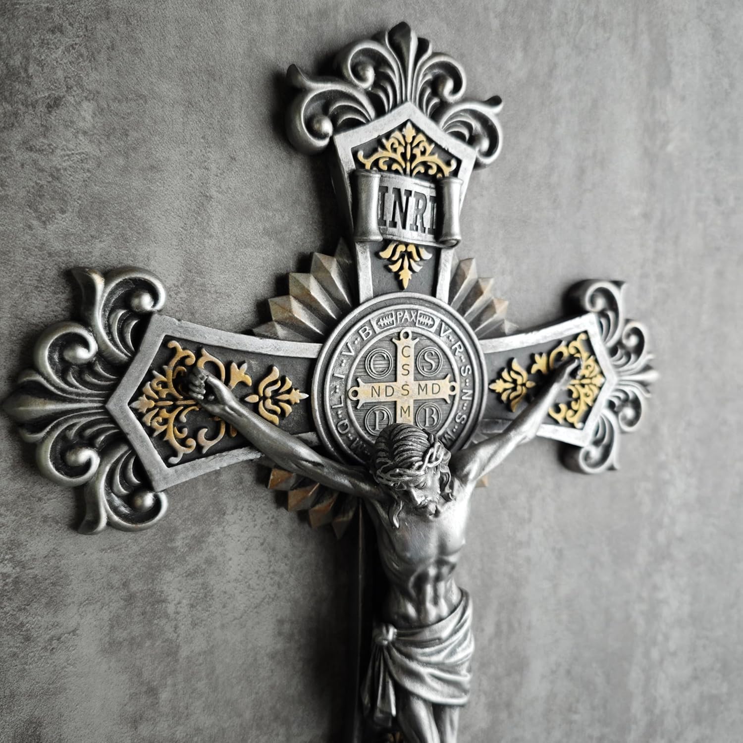 BC Catholic St Benedict Crucifix Wall Cross 12 Inch
