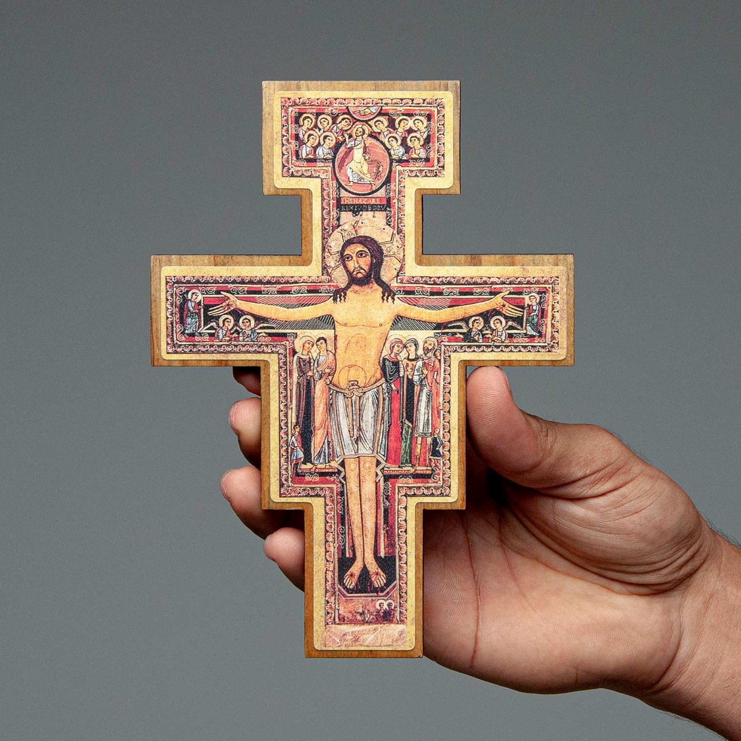 Intercession San Damiano Wall Cross Crucifix 8 Inch