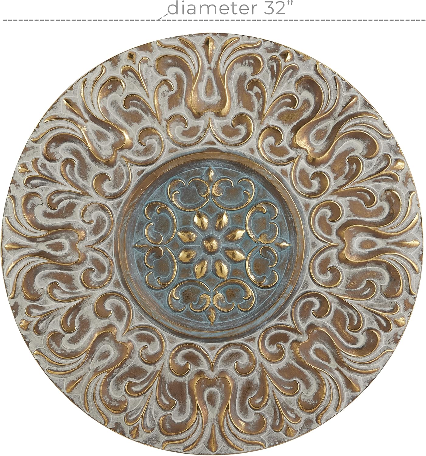 Deco 79 Gold Metal Wall Sculpture 32x2x32 Inch