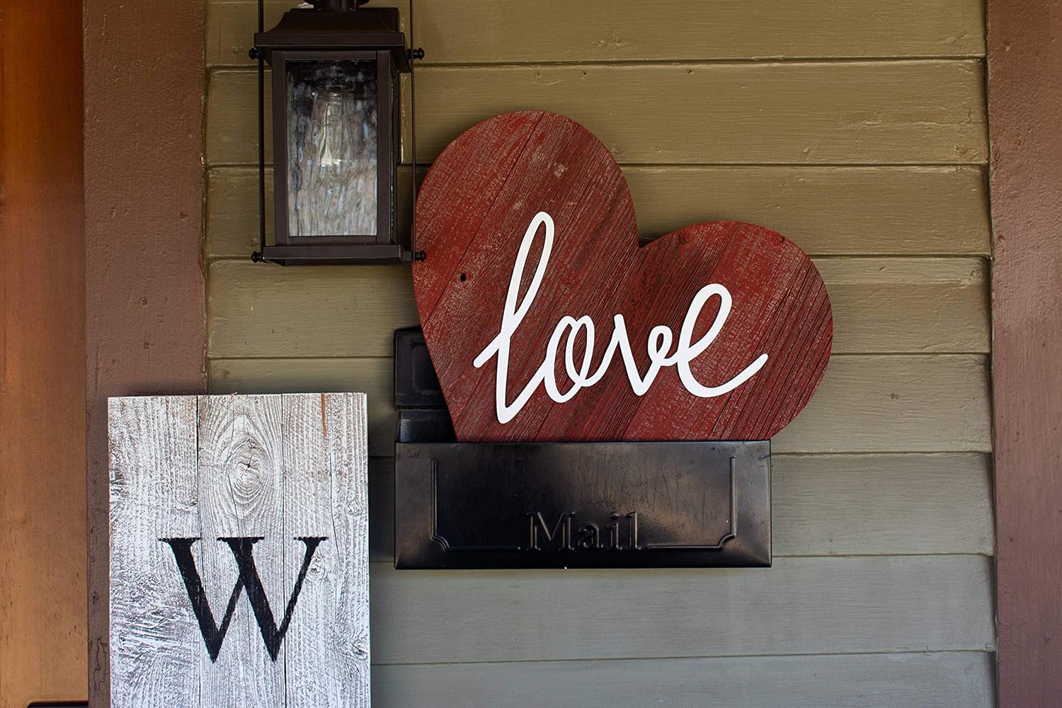 Rustic Farmhouse Wood Heart Wall Decor 12 Inches