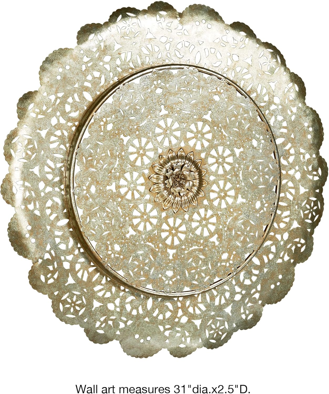 Touch of Class Dariela Round Wall Art - Gold and Silver 1