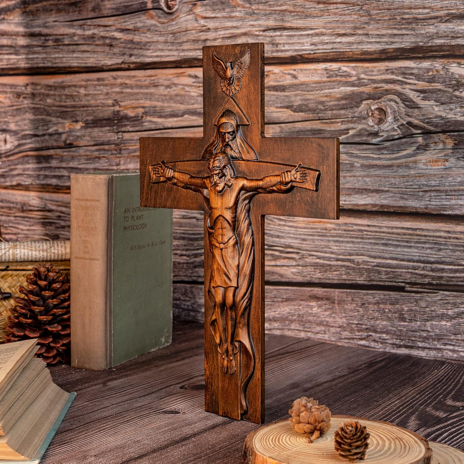 BGCOPPER Holy Trinity Wall Cross 12 Inch