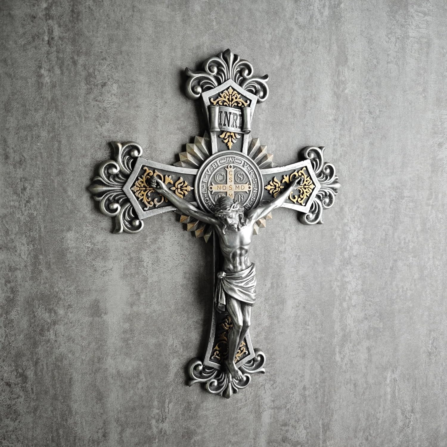 BC Catholic St Benedict Crucifix Wall Cross 12 Inch